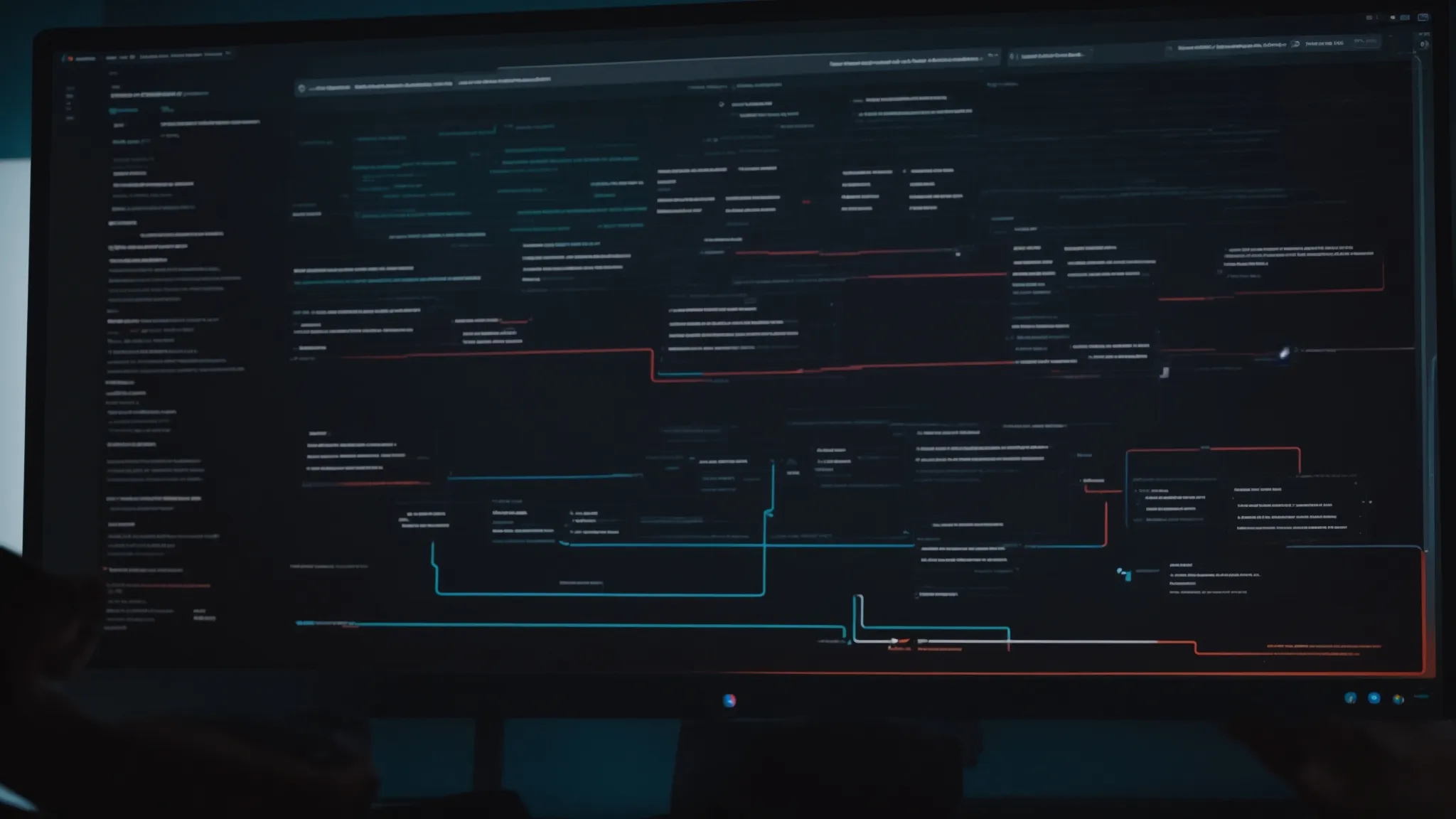 a screen displaying a flowchart that visually explains the integration of github actions with a laravel project.