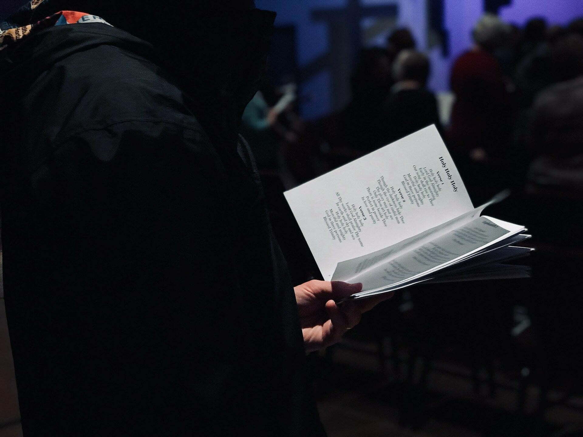 a person holding a book